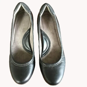 Naturalizer N5 Comfort Lisha Navy Dark Blue Leather Heels Pumps Shoes Sz  7.5M